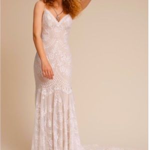 BHLDN Cascading Lace Gown